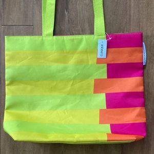 New!🌟CLINIQUE💫 Signature Tote Bag Colorful! Pink, Yellow, Orange